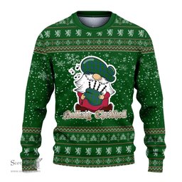 Scottish Johnstone-Johnston Clan Christmas Family Tartan Ugly Sweater with Funny Gnome Playing Bagpipes Scottish Plaid Tartan Plaid - ScotsTee - scotstee.com