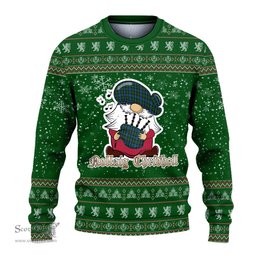 Scottish Polaris Military Clan Christmas Family Tartan Ugly Sweater with Funny Gnome Playing Bagpipes Scottish Plaid Tartan Plaid - ScotsTee - scotstee.com