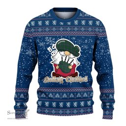 Scottish Hope Vere Clan Christmas Family Tartan Ugly Sweater with Funny Gnome Playing Bagpipes Scottish Plaid Tartan Plaid - ScotsTee - scotstee.com