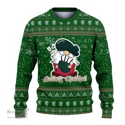 Scottish MacKay Modern Clan Christmas Family Tartan Ugly Sweater with Funny Gnome Playing Bagpipes Scottish Plaid Tartan Plaid - ScotsTee - scotstee.com