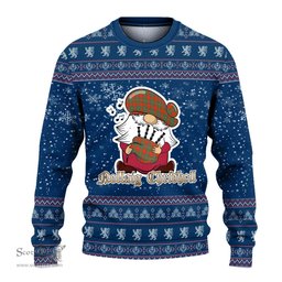 Scottish MacGregor Ancient Clan Christmas Family Tartan Ugly Sweater with Funny Gnome Playing Bagpipes Scottish Plaid Tartan Plaid - ScotsTee - scotstee.com