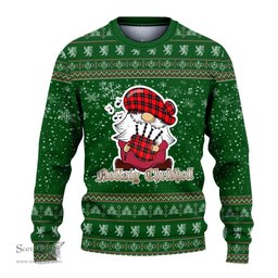 Scottish Ramsay Modern Clan Christmas Family Tartan Ugly Sweater with Funny Gnome Playing Bagpipes Scottish Plaid Tartan Plaid - ScotsTee - scotstee.com
