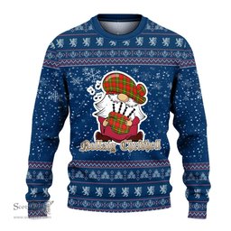 Scottish Leask Modern Clan Christmas Family Tartan Ugly Sweater with Funny Gnome Playing Bagpipes Scottish Plaid Tartan Plaid - ScotsTee - scotstee.com