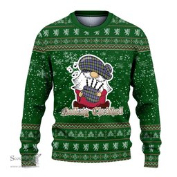 Scottish MacDonald Ancient Clan Christmas Family Tartan Ugly Sweater with Funny Gnome Playing Bagpipes Scottish Plaid Tartan Plaid - ScotsTee - scotstee.com