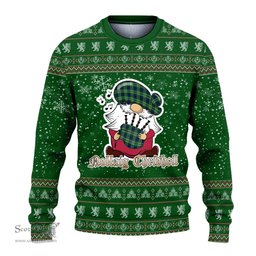 Scottish Learmonth Clan Christmas Family Tartan Ugly Sweater with Funny Gnome Playing Bagpipes Scottish Plaid Tartan Plaid - ScotsTee - scotstee.com