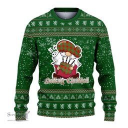 Scottish MacGregor Modern Clan Christmas Family Tartan Ugly Sweater with Funny Gnome Playing Bagpipes Scottish Plaid Tartan Plaid - ScotsTee - scotstee.com
