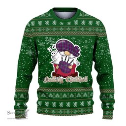 Scottish O'Riagain Clan Christmas Family Tartan Ugly Sweater with Funny Gnome Playing Bagpipes Scottish Plaid Tartan Plaid - ScotsTee - scotstee.com