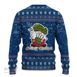 Scottish Meredith of Wales Clan Christmas Family Tartan Ugly Sweater with Funny Gnome Playing Bagpipes Scottish Plaid Tartan Plaid - ScotsTee - scotstee.com