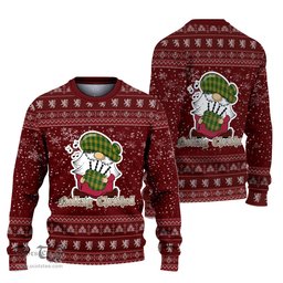 Scottish Meredith of Wales Clan Christmas Family Tartan Ugly Sweater with Funny Gnome Playing Bagpipes Scottish Plaid Tartan Plaid - ScotsTee - scotstee.com