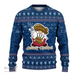 Scottish Morgan of Wales Clan Christmas Family Tartan Ugly Sweater with Funny Gnome Playing Bagpipes Scottish Plaid Tartan Plaid - ScotsTee - scotstee.com