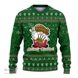 Scottish Morgan of Wales Clan Christmas Family Tartan Ugly Sweater with Funny Gnome Playing Bagpipes Scottish Plaid Tartan Plaid - ScotsTee - scotstee.com
