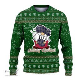 Scottish Napier Clan Christmas Family Tartan Ugly Sweater with Funny Gnome Playing Bagpipes Scottish Plaid Tartan Plaid - ScotsTee - scotstee.com