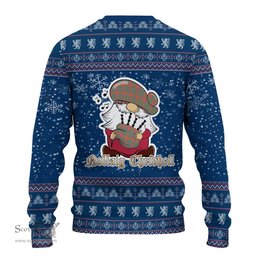 Scottish MacKintosh Ancient Clan Christmas Family Tartan Ugly Sweater with Funny Gnome Playing Bagpipes Scottish Plaid Tartan Plaid - ScotsTee - scotstee.com