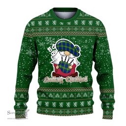 Scottish Maitland Clan Christmas Family Tartan Ugly Sweater with Funny Gnome Playing Bagpipes Scottish Plaid Tartan Plaid - ScotsTee - scotstee.com