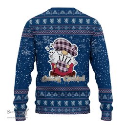 Scottish MacPherson Hunting Modern Clan Christmas Family Tartan Ugly Sweater with Funny Gnome Playing Bagpipes Scottish Plaid Tartan Plaid - ScotsTee - scotstee.com