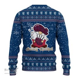Scottish McCall (Caithness) Clan Christmas Family Tartan Ugly Sweater with Funny Gnome Playing Bagpipes Scottish Plaid Tartan Plaid - ScotsTee - scotstee.com
