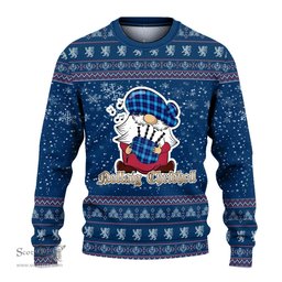 Scottish McKerrell Clan Christmas Family Tartan Ugly Sweater with Funny Gnome Playing Bagpipes Scottish Plaid Tartan Plaid - ScotsTee - scotstee.com