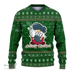 Scottish Robertson Hunting Ancient Clan Christmas Family Tartan Ugly Sweater with Funny Gnome Playing Bagpipes Scottish Plaid Tartan Plaid - ScotsTee - scotstee.com