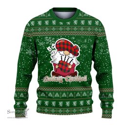 Scottish MacNicol of Scorrybreac Clan Christmas Family Tartan Ugly Sweater with Funny Gnome Playing Bagpipes Scottish Plaid Tartan Plaid - ScotsTee - scotstee.com