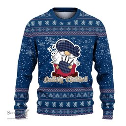 Scottish Roberts of Wales Clan Christmas Family Tartan Ugly Sweater with Funny Gnome Playing Bagpipes Scottish Plaid Tartan Plaid - ScotsTee - scotstee.com