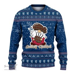 Scottish MacGill Clan Christmas Family Tartan Ugly Sweater with Funny Gnome Playing Bagpipes Scottish Plaid Tartan Plaid - ScotsTee - scotstee.com