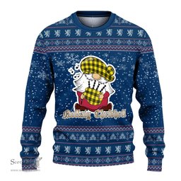 Scottish MacLeod of Lewis Modern Clan Christmas Family Tartan Ugly Sweater with Funny Gnome Playing Bagpipes Scottish Plaid Tartan Plaid - ScotsTee - scotstee.com