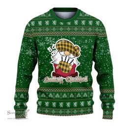 Scottish MacLeod of Lewis Ancient Clan Christmas Family Tartan Ugly Sweater with Funny Gnome Playing Bagpipes Scottish Plaid Tartan Plaid - ScotsTee - scotstee.com