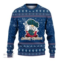 Scottish Matheson Hunting Clan Christmas Family Tartan Ugly Sweater with Funny Gnome Playing Bagpipes Scottish Plaid Tartan Plaid - ScotsTee - scotstee.com