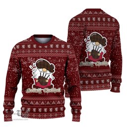Scottish MacMaster Clan Christmas Family Tartan Ugly Sweater with Funny Gnome Playing Bagpipes Scottish Plaid Tartan Plaid - ScotsTee - scotstee.com