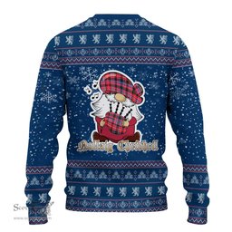 Scottish Udny Clan Christmas Family Tartan Ugly Sweater with Funny Gnome Playing Bagpipes Scottish Plaid Tartan Plaid - ScotsTee - scotstee.com