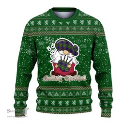 Scottish Whitefoord modern Clan Christmas Family Tartan Ugly Sweater with Funny Gnome Playing Bagpipes Scottish Plaid Tartan Plaid - ScotsTee - scotstee.com