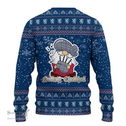 Scottish Tweedie Clan Christmas Family Tartan Ugly Sweater with Funny Gnome Playing Bagpipes Scottish Plaid Tartan Plaid - ScotsTee - scotstee.com