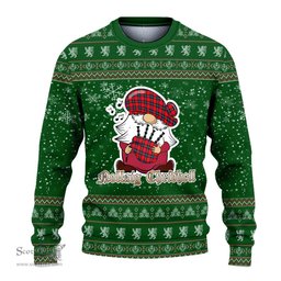 Scottish Ruthven Modern Clan Christmas Family Tartan Ugly Sweater with Funny Gnome Playing Bagpipes Scottish Plaid Tartan Plaid - ScotsTee - scotstee.com