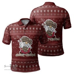 Scottish Anderson Dress Clan Christmas Family Tartan Polo Shirt with Funny Gnome Playing Bagpipes Scottish Plaid Tartan Plaid - ScotsTee - scotstee.com