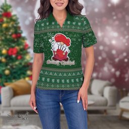 Scottish Burnett Modern Clan Christmas Family Tartan Polo Shirt with Funny Gnome Playing Bagpipes Scottish Plaid Tartan Plaid - ScotsTee - scotstee.com