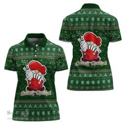 Scottish Burnett Modern Clan Christmas Family Tartan Polo Shirt with Funny Gnome Playing Bagpipes Scottish Plaid Tartan Plaid - ScotsTee - scotstee.com