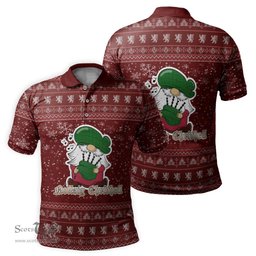 Scottish Don Clan Christmas Family Tartan Polo Shirt with Funny Gnome Playing Bagpipes Scottish Plaid Tartan Plaid - ScotsTee - scotstee.com