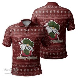 Scottish Copeland Clan Christmas Family Tartan Polo Shirt with Funny Gnome Playing Bagpipes Scottish Plaid Tartan Plaid - ScotsTee - scotstee.com