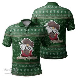 Scottish MacGregor Hunting Ancient Clan Christmas Family Tartan Polo Shirt with Funny Gnome Playing Bagpipes Scottish Plaid Tartan Plaid - ScotsTee - scotstee.com