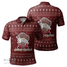 Scottish MacFarlane Ancient Clan Christmas Family Tartan Polo Shirt with Funny Gnome Playing Bagpipes Scottish Plaid Tartan Plaid - ScotsTee - scotstee.com
