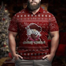 Scottish MacIan Clan Christmas Family Tartan Polo Shirt with Funny Gnome Playing Bagpipes Scottish Plaid Tartan Plaid - ScotsTee - scotstee.com
