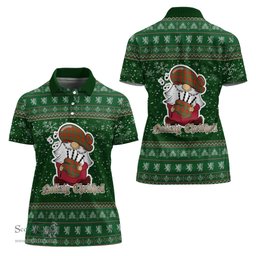 Scottish MacGregor Ancient Clan Christmas Family Tartan Polo Shirt with Funny Gnome Playing Bagpipes Scottish Plaid Tartan Plaid - ScotsTee - scotstee.com