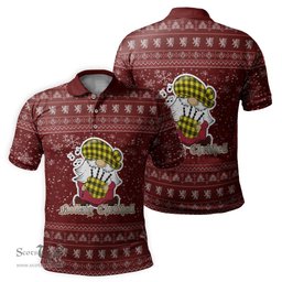 Scottish MacLeod of Lewis Modern Clan Christmas Family Tartan Polo Shirt with Funny Gnome Playing Bagpipes Scottish Plaid Tartan Plaid - ScotsTee - scotstee.com