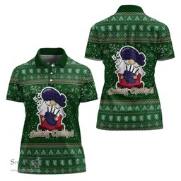 Scottish McCallie Clan Christmas Family Tartan Polo Shirt with Funny Gnome Playing Bagpipes Scottish Plaid Tartan Plaid - ScotsTee - scotstee.com