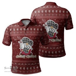 Scottish MacPherson Dress Clan Christmas Family Tartan Polo Shirt with Funny Gnome Playing Bagpipes Scottish Plaid Tartan Plaid - ScotsTee - scotstee.com