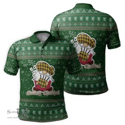 Scottish MacLeod of Lewis Ancient Clan Christmas Family Tartan Polo Shirt with Funny Gnome Playing Bagpipes Scottish Plaid Tartan Plaid - ScotsTee - scotstee.com