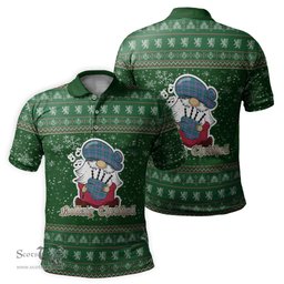 Scottish Ralston Clan Christmas Family Tartan Polo Shirt with Funny Gnome Playing Bagpipes Scottish Plaid Tartan Plaid - ScotsTee - scotstee.com