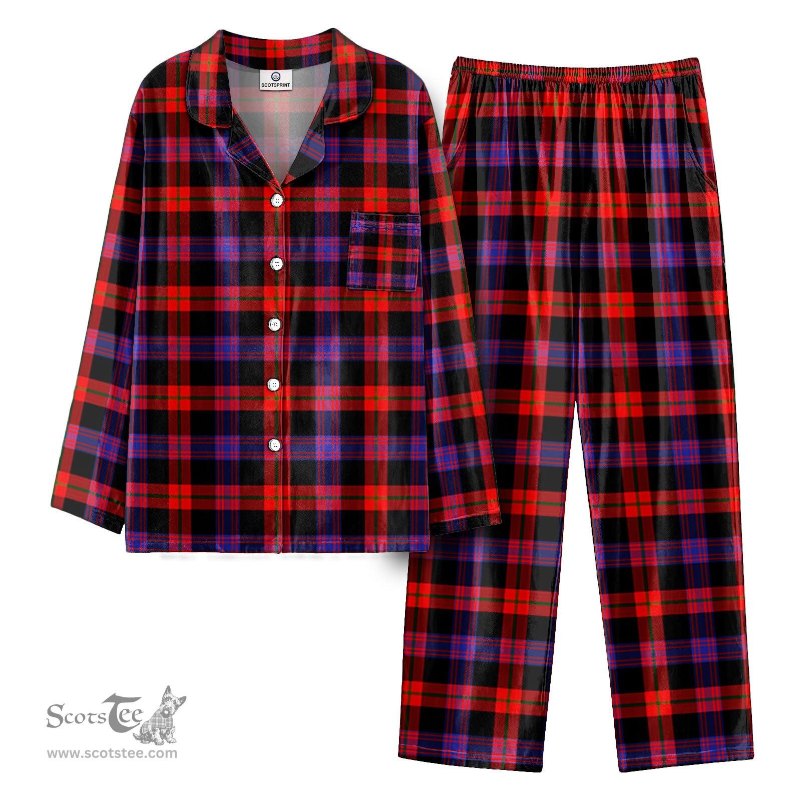 Scottish Brown Modern Tartan Pajama Set - Tartan Plaid Pajamas Scottish Plaid Tartan Plaid - ScotsTee - scotstee.com
