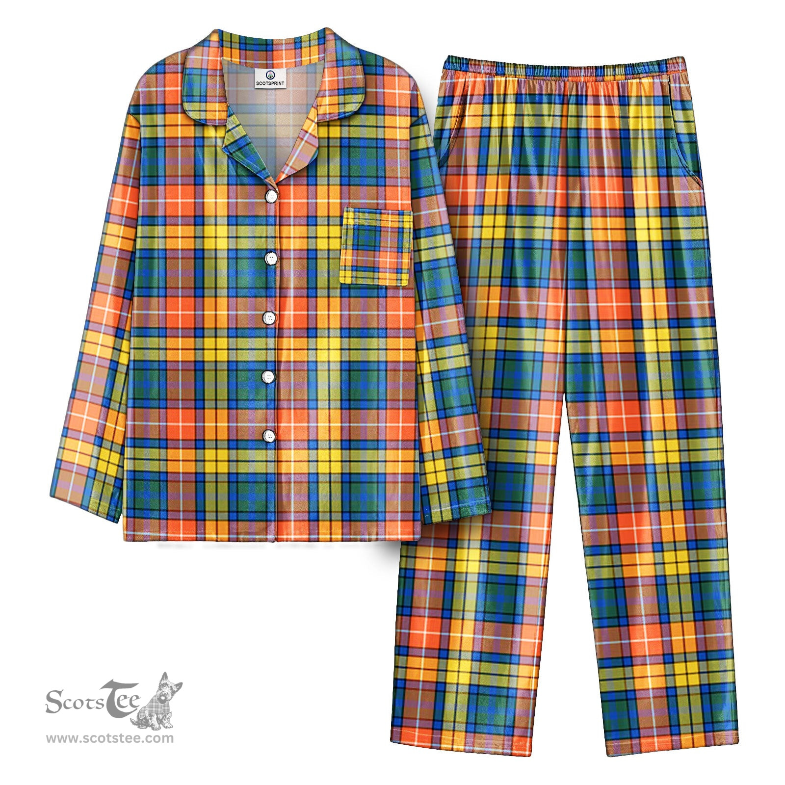 Scottish Buchanan Ancient Tartan Pajama Set - Tartan Plaid Pajamas Scottish Plaid Tartan Plaid - ScotsTee - scotstee.com