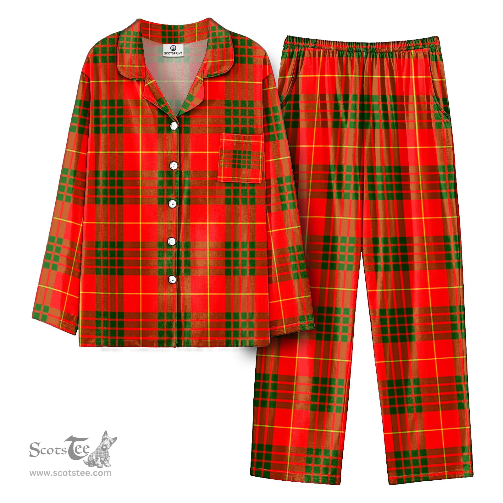 Scottish Cameron Modern Tartan Pajama Set - Tartan Plaid Pajamas Scottish Plaid Tartan Plaid - ScotsTee - scotstee.com